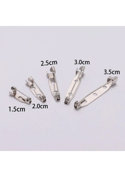 Gümüş 25MM 50 Adet/grup 15 20 25 30 35 40MM Metal Emniyet Pimleri Broş Ayarları Boş Üsler Broş Klip Taban Pimleri Diy Takı Yapımı Için (Yurt Dışından)