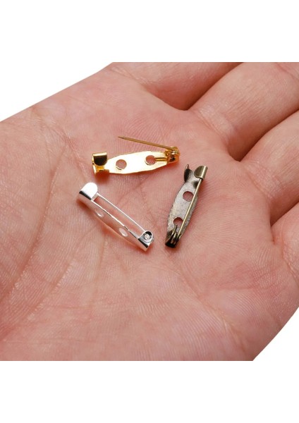 Gümüş 25MM 50 Adet/grup 15 20 25 30 35 40MM Metal Emniyet Pimleri Broş Ayarları Boş Üsler Broş Klip Taban Pimleri Diy Takı Yapımı Için (Yurt Dışından)