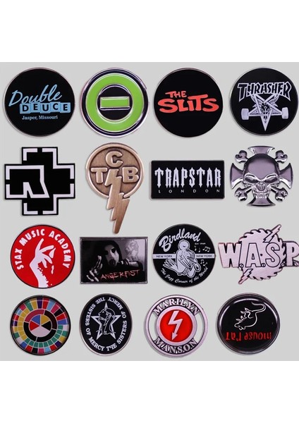 Stil 4 Yüksek Kalite Moda Rock Grubu Logosu Emaye Pin Pop Müzik Punk Metal Rozet Gotik Broş Yaka Pin Arkadaşlar Için Fan Takı Hediye (Yurt Dışından) fiyatları