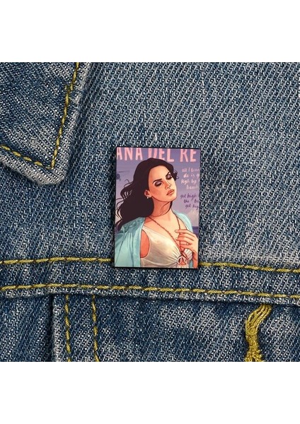 XC610 Lana Del Rey Vintage Baskılı Pin Özel Komik Vintage Broş Gömlek Yaka Öğretmen Çantası Sevgilisi Kız Için Sevimli Rozet Karikatür Pimleri (Yurt Dışından)
