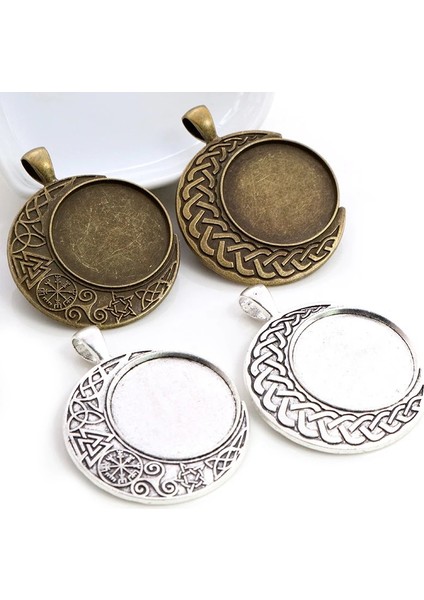 A3-05 Yeni Moda 5 Adet 25MM Iç Boyutu Antik Gümüş Altın Siyah Kaplama Deldi Yıldız Cabochon Taban Ayarı Charms Kolye (Yurt Dışından)