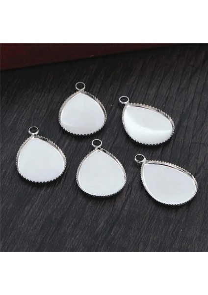 Siyah 18X25MM 10 Adet 10X14MM 13X18MM 18X25MM Iç Boyutu Damla Tarzı Pirinç Cameo Cabochon Taban Ayarı Charm Kolye Kolye Takı Bulgular (Yurt Dışından)