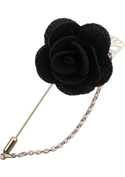 A6 Kore Damat Düğün Broş Kumaş Sanatı El Yapımı Gül Çiçek Broş Yaka Pin Rozeti Püskül Zincir Erkek Takım Elbise Aksesuarları (Yurt Dışından)
