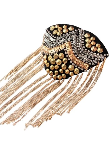 Altın Tip 1 Vintage Omuz Broş Aksesuarları Püsküller Punk Takı Vintage Saçak Apolet Omuz Rozetleri Elbise Dekor (Yurt Dışından)