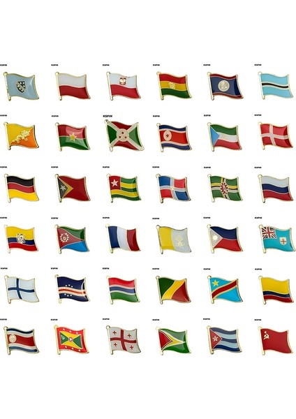 KS0055 Bayrağı Yaka Pin Rozeti Broş Bosna Polonya Danimarka Almanya Dominik Cumhuriyeti Rusya Fransa Vatikan Küba Kosta Rika Kolombiya Finlandiya (Yurt Dışından)