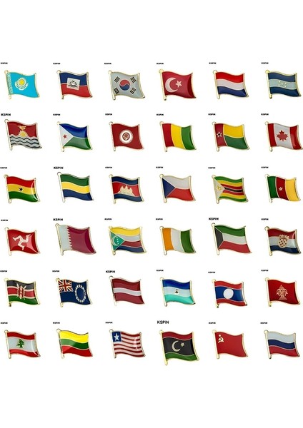 KS0055 Bayrağı Yaka Pin Rozeti Broş Bosna Polonya Danimarka Almanya Dominik Cumhuriyeti Rusya Fransa Vatikan Küba Kosta Rika Kolombiya Finlandiya (Yurt Dışından)