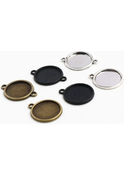 Iki Döngü 1 16MM x 20 Adet 14MM 16MM 18MM Iç Boyut Antik Bronz Gümüş Kaplama Siyah Bronz 6 Basit Stil Cabochon Taban Cameo Ayarı Charms Kolye (Yurt Dışından)
