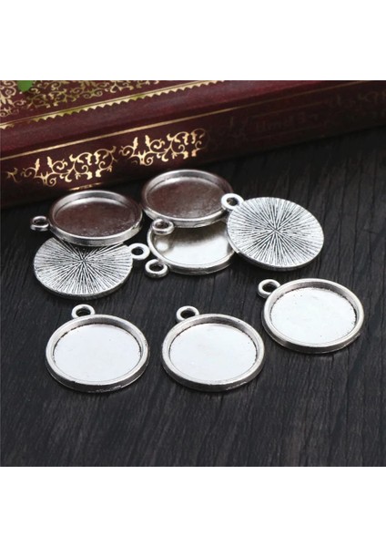 Iki Döngü 1 16MM x 20 Adet 14MM 16MM 18MM Iç Boyut Antik Bronz Gümüş Kaplama Siyah Bronz 6 Basit Stil Cabochon Taban Cameo Ayarı Charms Kolye (Yurt Dışından)