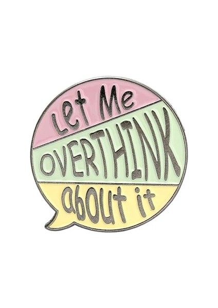 Bana Overthinking Overthinker Emaye Pin Özel Overthinking Ödülü Beyin Kafatası Kitap Broş Çanta Yaka Pin Karikatür Rozet Takı Arkadaşlar Için Hediye (Yurt Dışından)
