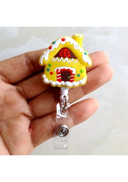 Ev Noel Geri Çekilebilir Hemşire Doktor Öğrencileri Noel Baba Ağaçları Kardan Adam Rozet Makara Klipleri Broşlar Kartvizit Tutucu Anahtarlıklar (Yurt Dışından)