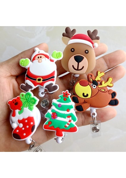 Ev Noel Geri Çekilebilir Hemşire Doktor Öğrencileri Noel Baba Ağaçları Kardan Adam Rozet Makara Klipleri Broşlar Kartvizit Tutucu Anahtarlıklar (Yurt Dışından) fiyatları