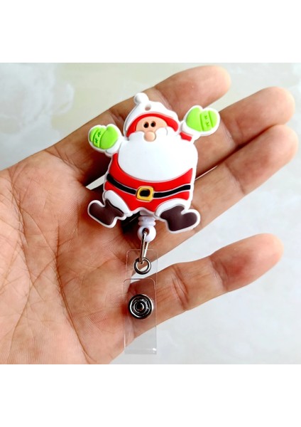 Ev Noel Geri Çekilebilir Hemşire Doktor Öğrencileri Noel Baba Ağaçları Kardan Adam Rozet Makara Klipleri Broşlar Kartvizit Tutucu Anahtarlıklar (Yurt Dışından) fırsatları