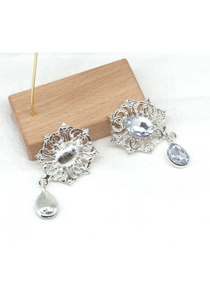 18 Parlak 28*49MM 10 Adet Kristal Taklidi Broş Aksesuarları Diy Düğün Davetiyesi Kartı Şarap Bardağı Hediye Kutusu Yaratıcı Dekorasyon (Yurt Dışından)