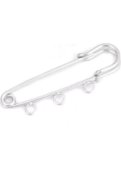 Stil 2 Moda Demir Esaslı Alaşım Emniyet Pimi Broş Konnektörleri Takı Diy Bulgular Altın Gümüş Renk 3 Döngüler 50MM x 17MM, 10 Adet (Yurt Dışından) indirimleri