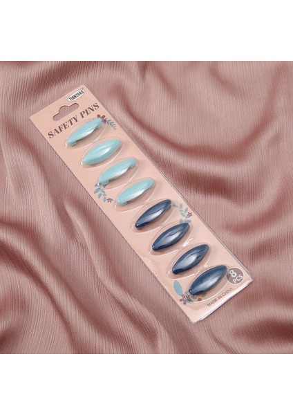 BZ424-06 8 Adet 12 8 Adet/paket Plastik Güvenlik Başörtüsü Broş Müslüman Eşarp Pimleri Taklidi Hicap Klip Toka Şal Pin Aksesuarları Takı Setleri (Yurt Dışından)