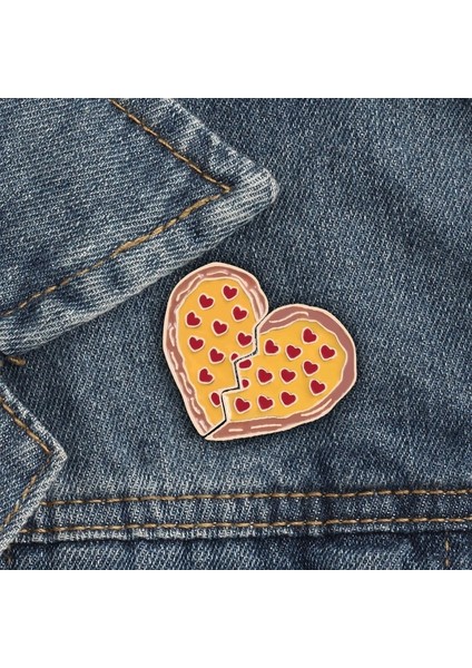 Yaralı Kalp 2 Adet/takım Yaratıcı Brocken Kalp Şarap Şişesi Dünya Kupası Pizza Emaye Pimleri En Iyi Tomurcukları/boos Broş Yaka Pin Rozetleri Korsaj Takı (Yurt Dışından) fırsatları