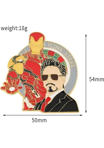 Demir Adam Marvel Avengers Giysi Için Sevimli Süper Kahraman Demir Adam Örümcek Adam Rozeti Metal Emaye Yaka Iğnesi Sırt Çantası Aksesuarları (Yurt Dışından)
