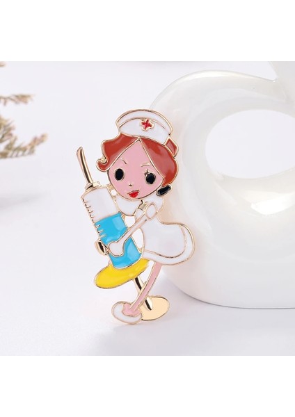 Stil 10 Sevimli Emaye Takı Karikatür Güzel Hemşire Doktor Broş Hastane Tıbbi Stetoskop Ambulans Rozeti Yaka Iğnesi Aksesuarı Брошь (Yurt Dışından) fırsatları