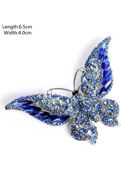 WI184-MAVI Büyük Çiçek Kristal Broş Broş Gelin Düğün Elbisesi Kostüm Broş Moda Kadın Parti Takı Aksesuarları (Yurt Dışından)