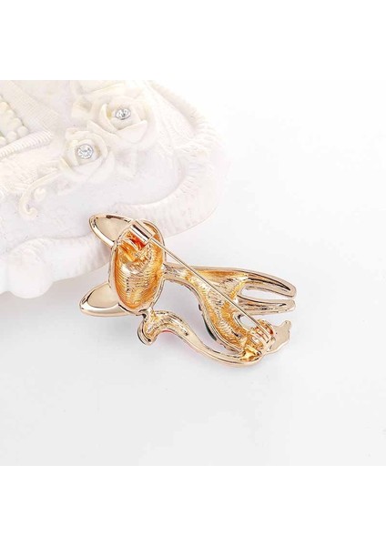 Stil 8 Yaratıcı Emaye Kedi Arı Broş Hayvan Yavru Tavşan Pin Kadınlar Için Okul Çantası Kedi Broş Takı ile Rhinestone Eşarp Toka (Yurt Dışından)