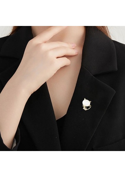 XZ019 Opal Kedi Broş Sevimli Yavru Broş Pin Charm Kristal Yaka Pin Yaka Düğmesi Parti Elbise Kadın Koruyucu Yaka Toka (Yurt Dışından) indirimleri