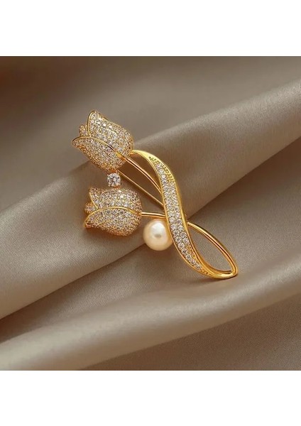 30 Moda Siyah Çiçek Taklidi Broş Kadınlar Için Yaratıcı Kalp Kristal Bitki Yaka Iğnesi Giyim Takı Aksesuarları (Yurt Dışından)