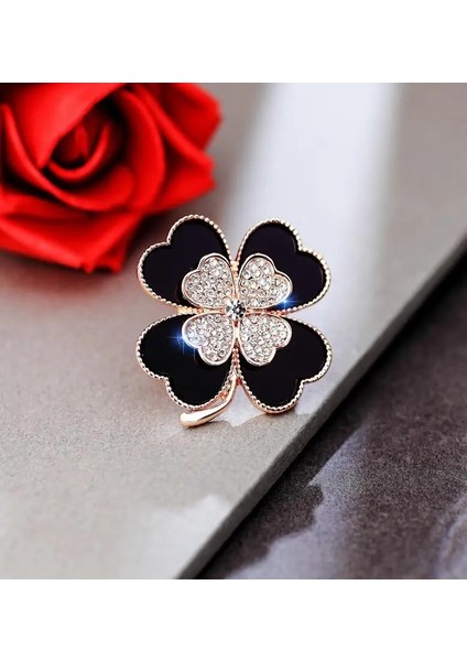 30 Moda Siyah Çiçek Taklidi Broş Kadınlar Için Yaratıcı Kalp Kristal Bitki Yaka Iğnesi Giyim Takı Aksesuarları (Yurt Dışından) modelleri