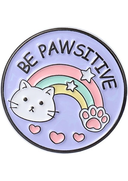 XZ4388 Karikatür Kedi Paw Pin Yavru Kahve Yıldız Kedi Alfabe Yuvarlak Sırt Çantası Giyim Aksesuarları Alaşım Emaye Yaka Iğnesi Broş Rozeti (Yurt Dışından)