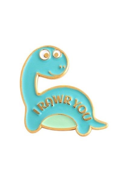 STYLE-27XZ1958-3 Yaratıcı Retro Hayvan Dinozor Renkli Emaye Pimleri Tyrannosaurus Rex Triceratops Pterosaur Okuma Müzik Alaşım Broş Takı (Yurt Dışından)