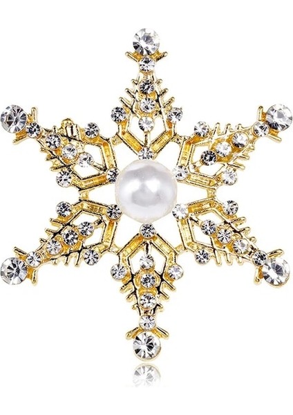 Pic Olarak Moda Takılar Dönebilen Spinner Kristal Rhinestones Kar Tanesi Broş Pins Kadınlar Için Düğün Takısı Broş Aksesuar (Yurt Dışından)