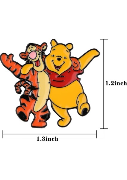 25 YQ920 Uniquepink Pooh Ayı Pin Mulan Pin Kedi Köpekler Hayvanlar Broş Karikatür Rozeti Çanta Kot Hoodies Yaka Pin Takı (Yurt Dışından)