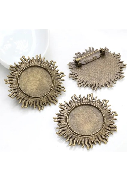 A3-24 Yeni Moda 5 Adet 25MM Iç Boyut Antik Gümüş Kaplama ve Antik Bronz ve Antik Altın Renk Broş Kabaşon Taban Ayarı (Yurt Dışından)
