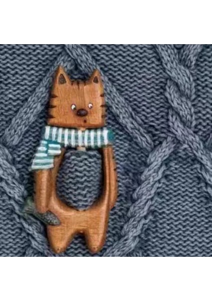 Fincan Broş Pin Ahşap Hayvan Desen Diy Zanaat Rozeti Karikatür Pin Komik Sevimli Şal Pin Eşarp Toka Toka Pimleri Takı Hediye (Yurt Dışından) fiyatları