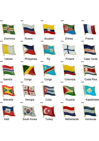 KS0074 Bayrak Rozeti Ülke Bayrağı Rozeti Bayrağı Broş Ulusal Bayrak Yaka Pin Uluslararası Seyahat Pimleri Koleksiyonları (Yurt Dışından) fiyatları