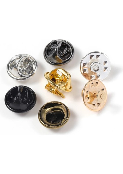 Siyah Taban 50 Adet/grup Metal Broş Pins Geri Klipsler Tırnak Kravat Tack Yaka Toka Düğmesi Arka Kapaklar Takı Yapımı Bulguları Diy Aksesuarları (Yurt Dışından)