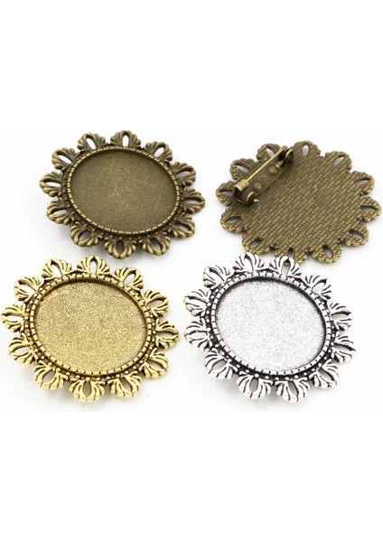 A3-46 Yeni Moda 5 Adet 25MM Iç Boyut Antik Gümüş Kaplama ve Antik Bronz ve Antik Altın Renk Broş Kabaşon Taban Ayarı (Yurt Dışından) modelleri