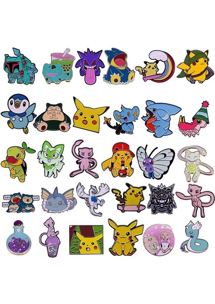 Stil 2 Pokemon Pikachu Sert Emaye Pin Toplamak Squirtle Elfler Karikatür Broş Sırt Çantası Yaka Yaka Rozeti Moda Takı Hediyeler (Yurt Dışından)