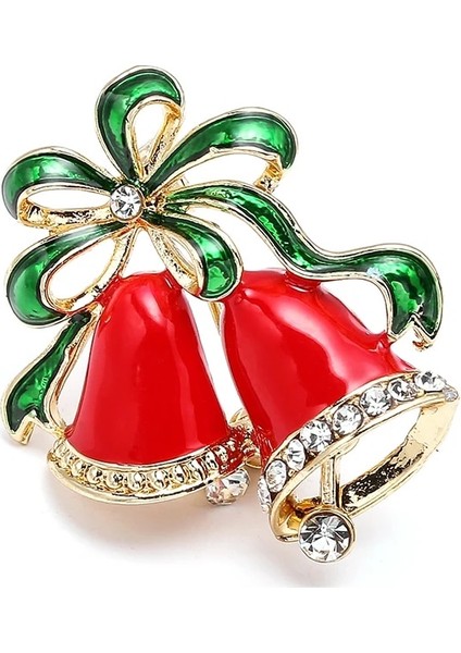 009 Chirloys Moda Noel Pimleri Hediyeler Noel Bells Çelenk Kar Tanesi Yıldız Kristal Broş Kadınlar Için Renkli Yeni Yıl Broş (Yurt Dışından) fırsatları