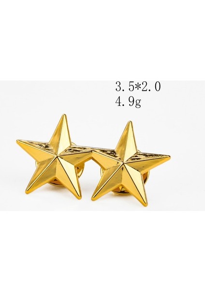 2 Yıldız Moda Küçük Yıldız Altın Kaplama Pentagram Beş Köşeli Yıldız Rozeti Yaka Yaka Çanta Şapka Başörtüsü Bluzlar Gömlek Pimleri Aksesuarları Hediye (Yurt Dışından)