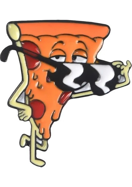 XZ0905 Pizza Noel Ağacı Metal Emaye Broş Karikatür Ufo Gramofon Gezegen Kraliçe Rozet Pin Moda Sevimli Yaka Sırt Çantası Takı Hediye (Yurt Dışından)