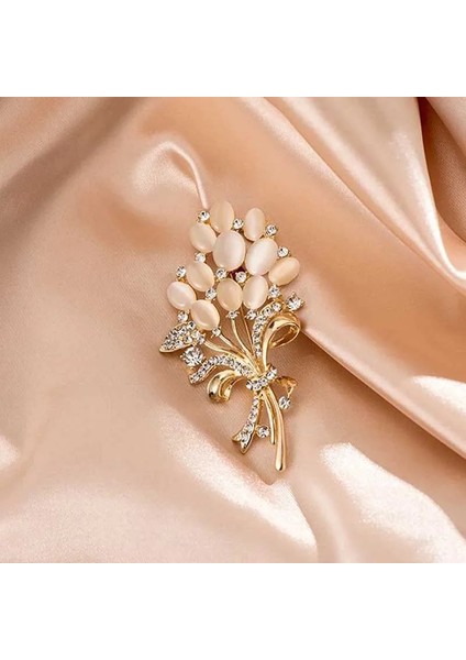 Stil 17 Moda Opal Taş Çiçek Broş Pin Konfeksiyon Aksesuarları Doğum Günü Düğün Hediyesi Kadınlar Için Broşlar Rhinestone Broş Pin (Yurt Dışından)