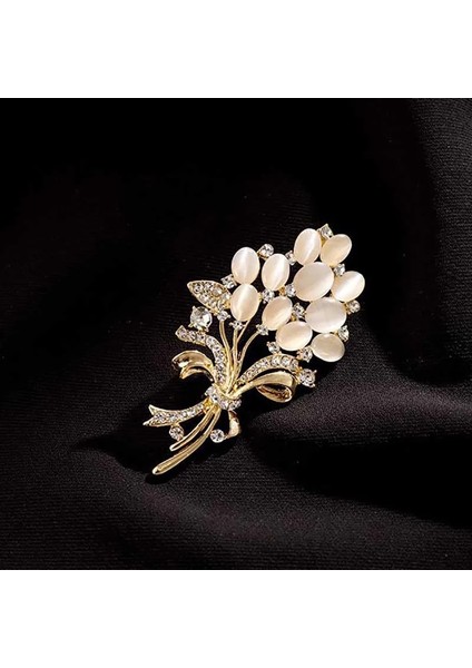Stil 17 Moda Opal Taş Çiçek Broş Pin Konfeksiyon Aksesuarları Doğum Günü Düğün Hediyesi Kadınlar Için Broşlar Rhinestone Broş Pin (Yurt Dışından)