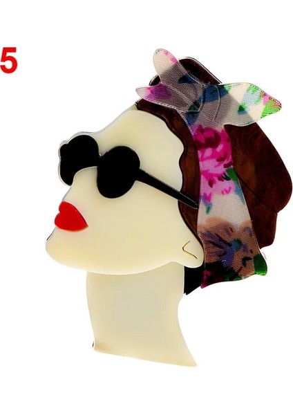 Stil 5 Trendy Bayan Figürü Akrilik Broş Pins Kadınlar Kızlar Için Güzel Şekil Rozeti Broş Pins Yaka Rozetleri Çanta Süslemeleri Parti Elbise (Yurt Dışından)