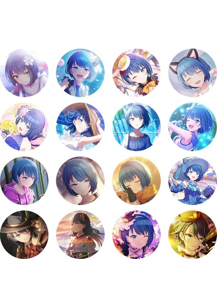 19 50MM Project Sekai Anime Kiritani Haruka Hrk Daha Fazla ATLA!50MM Metal Rozet Broş Pimleri (Yurt Dışından)