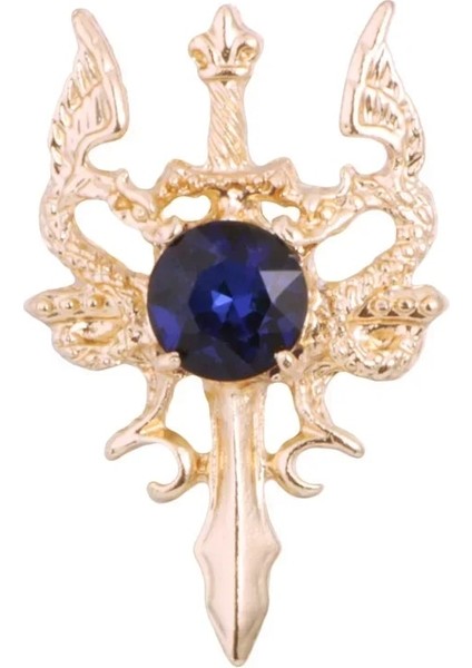 Antik Altın Kaplama Yeni Vintage Metal Ejderha Kılıç Broş Pin Hayvan Taklidi Yaka Iğnesi Erkek Takım Elbise Gömlek Rozeti Korsaj Takı Aksesuarları (Yurt Dışından)