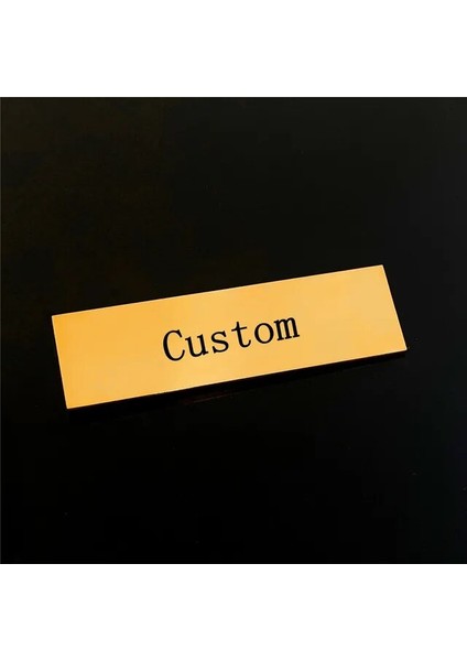 Özel Altın Wlp Paslanmaz Çelik Özel Ad Logo Rozetleri Broş Etiketi Kimlik Kapı Posta Kutusu Sanat Kişiselleştirilmiş Kimlik Pin 7*2 cm Aksesuarları (Yurt Dışından)