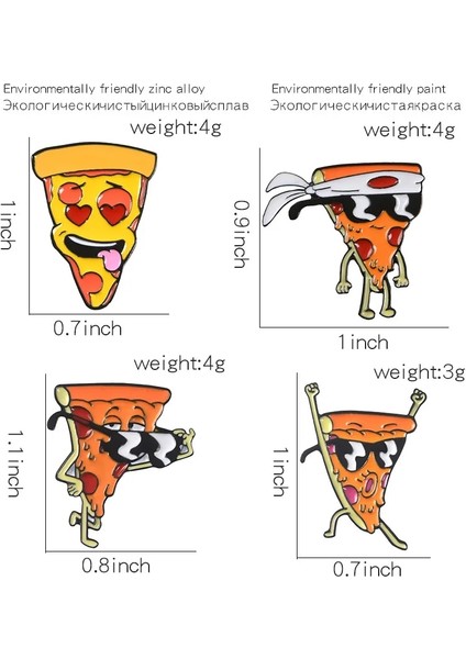 XZ0905 Pizza Noel Ağacı Metal Emaye Broş Karikatür Ufo Gramofon Gezegen Kraliçe Rozet Pin Moda Sevimli Yaka Sırt Çantası Takı Hediye (Yurt Dışından)