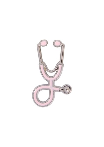 Pembe-Gümüş Qihe Takı Stetoskop Pin 8 Renk Seçmek Için Hemşire Broş Doktor Rozetleri Tıbbi Takı Stajyer Doktor Öğrenci Doktor Hediyeler (Yurt Dışından)