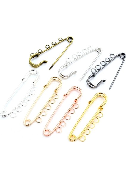 Bronz 50MM 3 Halkalı 5 Adet/grup Emniyet Pimleri Broş Boş Taban Broş Pimleri 50/80/90MM Pimleri 3/5 Yüzükler Takı Pimi Takı Yapımı Için Malzemeleri Aksesuarla (Yurt Dışından) indirimleri