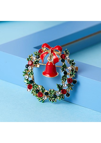 Stil 1 Rinhoo Trendy Noel Jingle Bells Ilmek Broşlar Rhinestone Noel Kar Tanesi Çiçek Çelenk Yıldız Kalp Yaka Pin Yeni Yıl Hediyesi (Yurt Dışından)